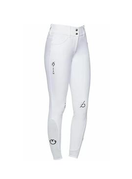 Pantalón Cintura Alta TEAM Mujer Cavalleria Toscana Blanco