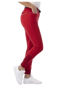 Pantalón Equithème “Verona” Junior Rojo/Blanco