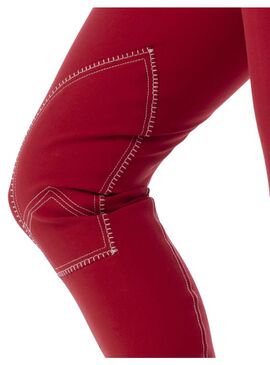 Pantalón Equithème “Verona” Junior Rojo/Blanco