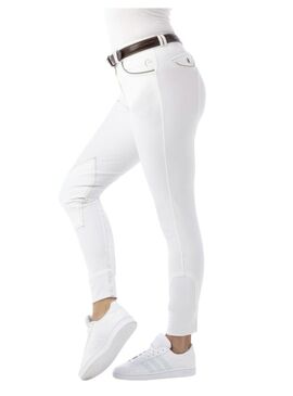 Pantalón Equithème “Verona” Mujer Blanco/Gris Claro