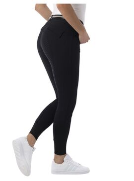 Pantalón Equithème “Micro” con culera de silicona Mujer Negro