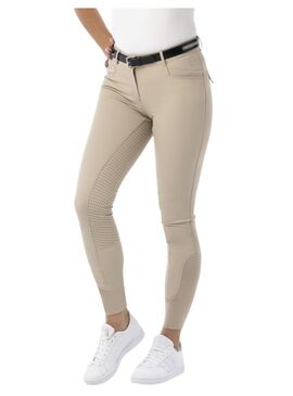 Pantalón Equithème “Micro” con culera de silicona Mujer Beige