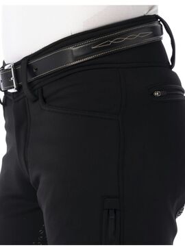 Pantalón Softhsell Equithème “Zermatt” con Culera de Silicona Hombre Negro