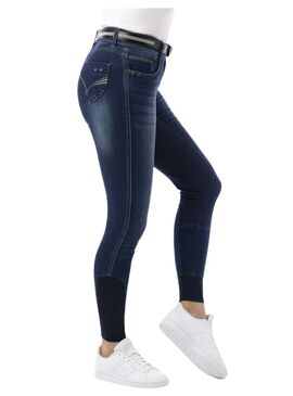 Jean Equithème “Texas” con Culera de Silicona Mujer Azul Denim