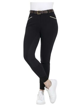 Pantalón Equithème “Gizel”, Culera de Silicona Mujer Negro