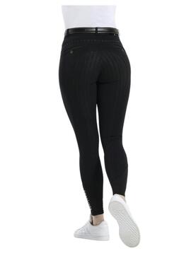 Pantalón Equitheme Safir Mujer Full Grip Negro/Azul