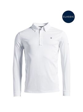 Polo de concurso de manga larga Hombre Kingsland Classic Blanco