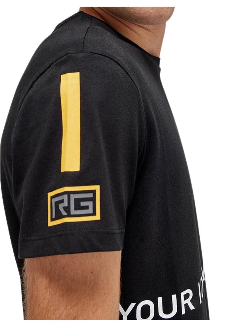 Camiseta Algodón Hombre RG Negra