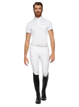Polo Concurso Piqué+Botones Hombre Cavalleria Toscana Blanco