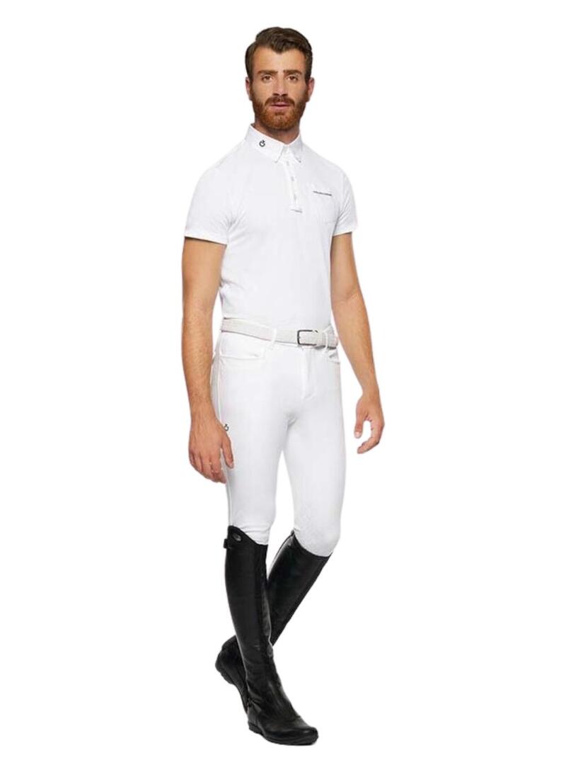Polo Concurso Piqué+Botones Hombre Cavalleria Toscana Blanco