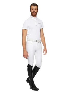 Polo Concurso Piqué+Botones Hombre Cavalleria Toscana Blanco