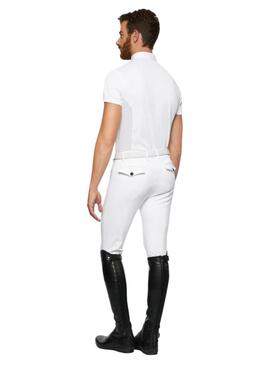 Polo Concurso Piqué+Botones Hombre Cavalleria Toscana Blanco