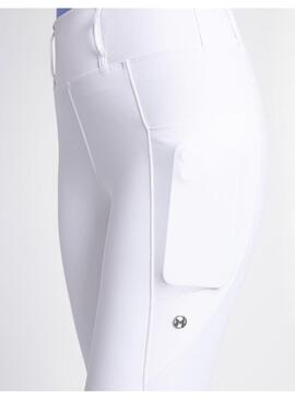 Mallas Studio Riding Full Grip Mujer Maximilian Blanco