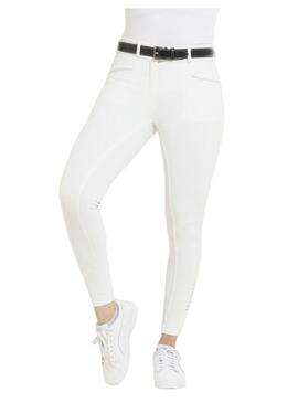 Pantalón Equithème “Claudine” Culera Silicona Mujer Blanco