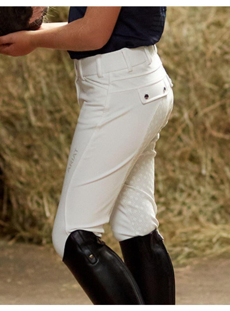 Pantalon Tri Factor Full Grip Junior Ariat Blanco