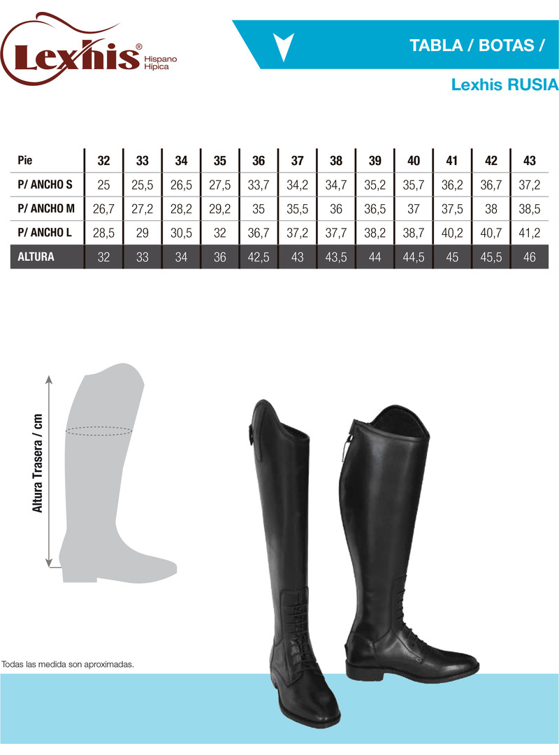 Bota Rusia Sintetica (Par) Lexhis Negro