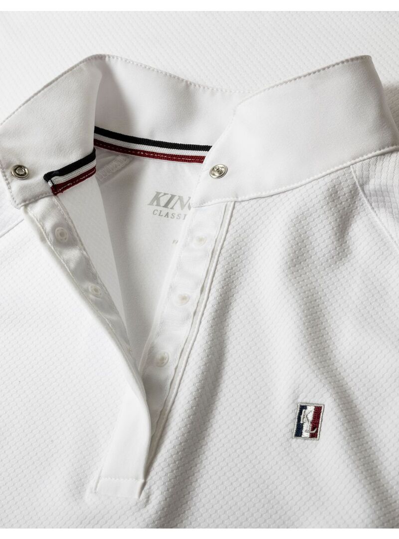 Polo concurso Niña clásico Kingsland Blanco