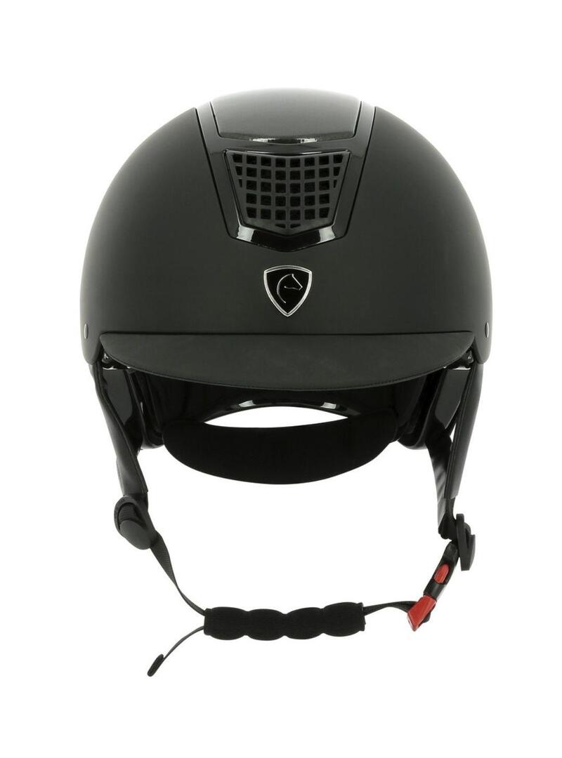 Casco Equithème “Airy” Negro/Inserción Borde Negro Brillante