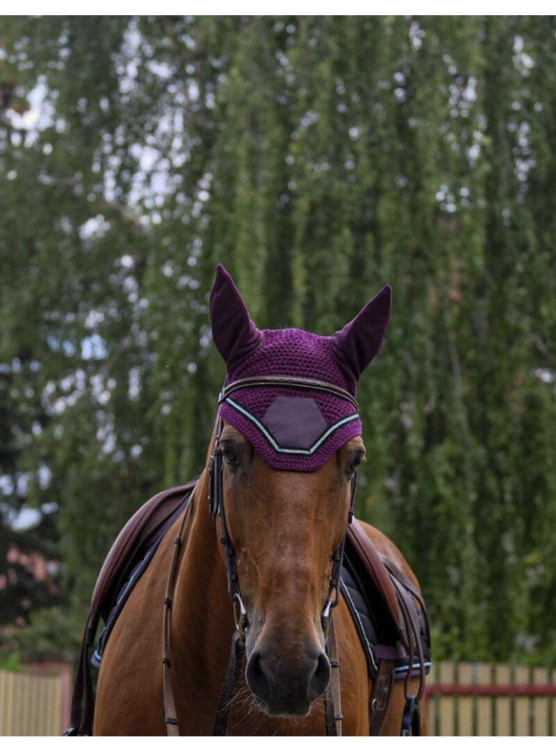 Orejeras antimoscas Equitheme 'Domino' Violeta