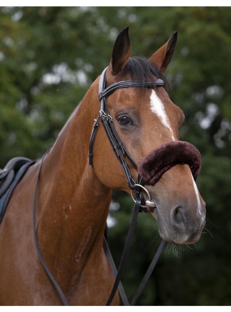 Forro muserola Equitheme 'Teddy'  Marrón