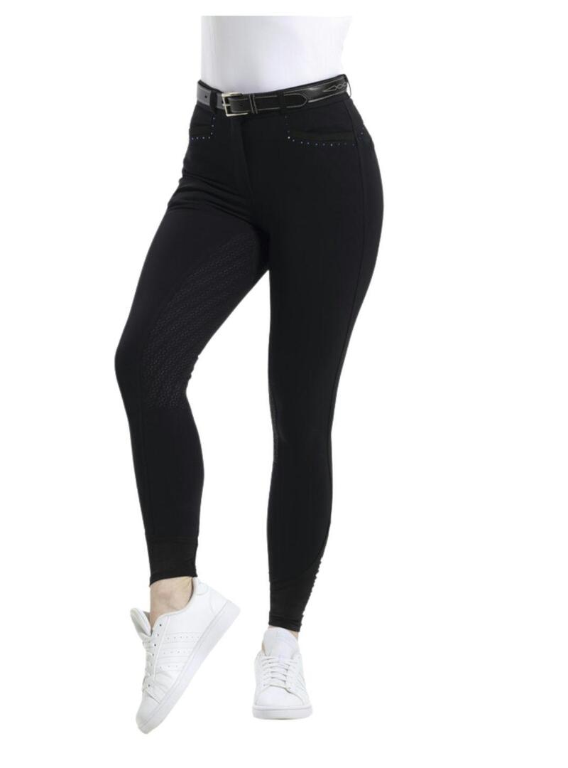 Pantalón Equitheme 'Safir'Mujer Negro/Azul