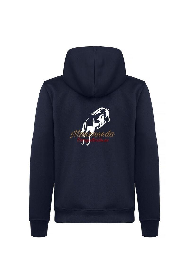 Sudadera Junior cremallera capucha MANZANEDA Marin