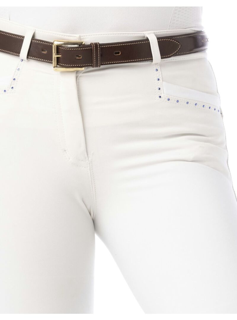 Pantalón Equithème Junior “Safir”  Blanco/Azul