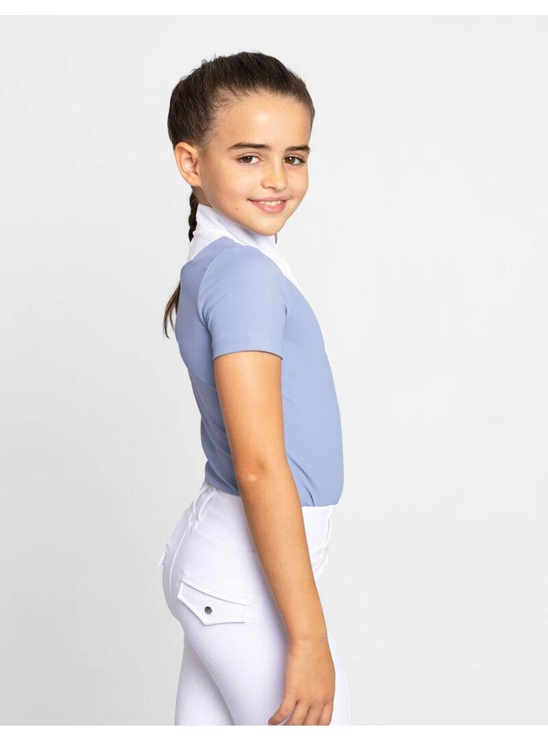 Polo Concurso Maximilian Sienna Junior-Iris Blue