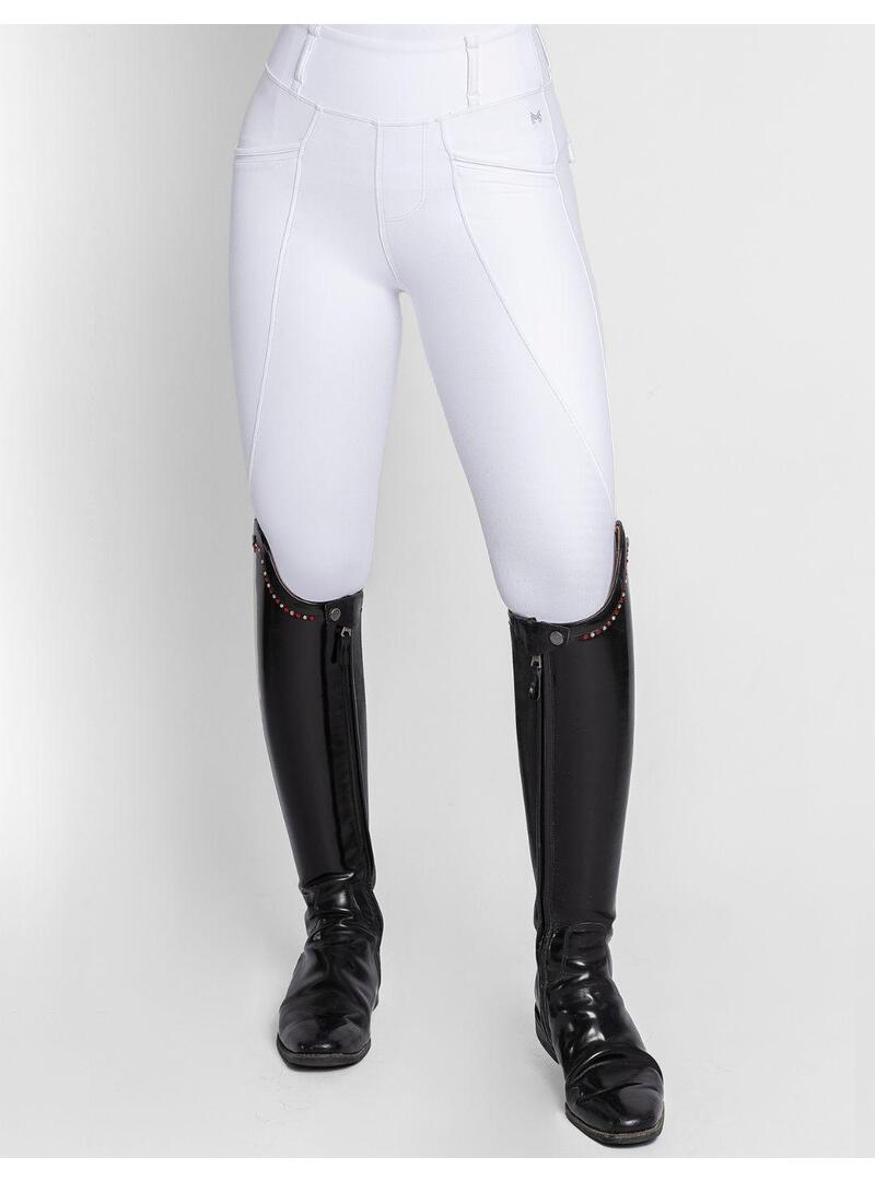 Mallas Pro Riding Full Grip Mujer Maximilian Blanco