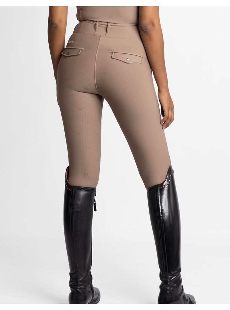 Mallas Pro Riding Full Grip Mujer Maximilian Nougat