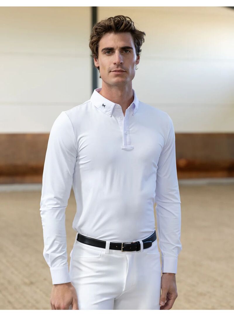 Polo Concurso Active Manga Larga H Maximilian Blan