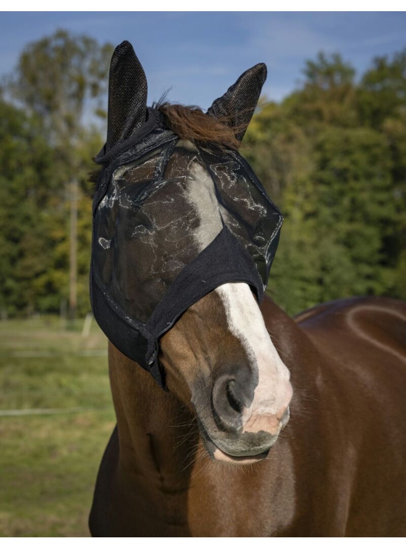 Máscara Antimoscas Equithème "Earmesh" Negro