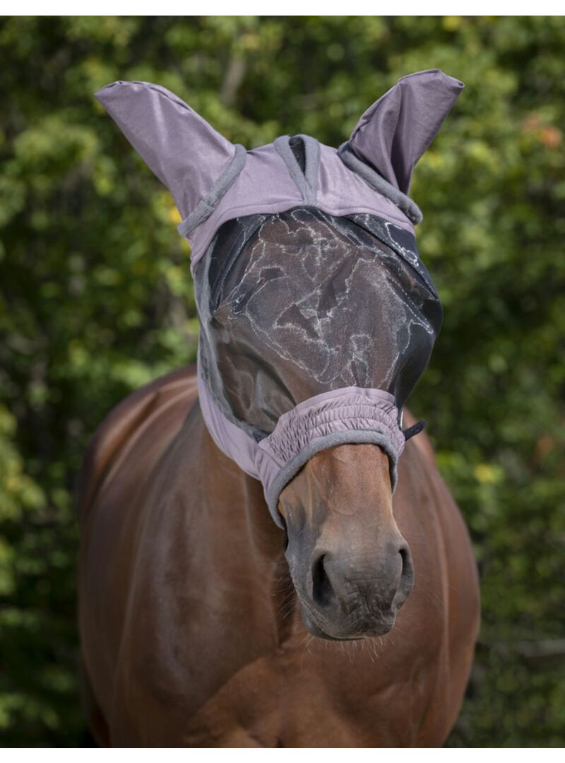 Máscara Antimoscas Equithème "Doux" Gris