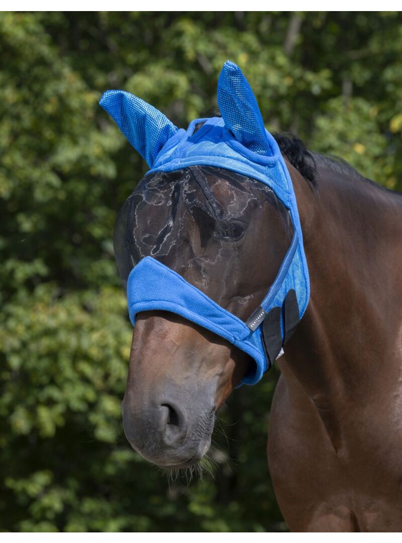 Máscara Antimoscas Equithème "SuperCut" Negro