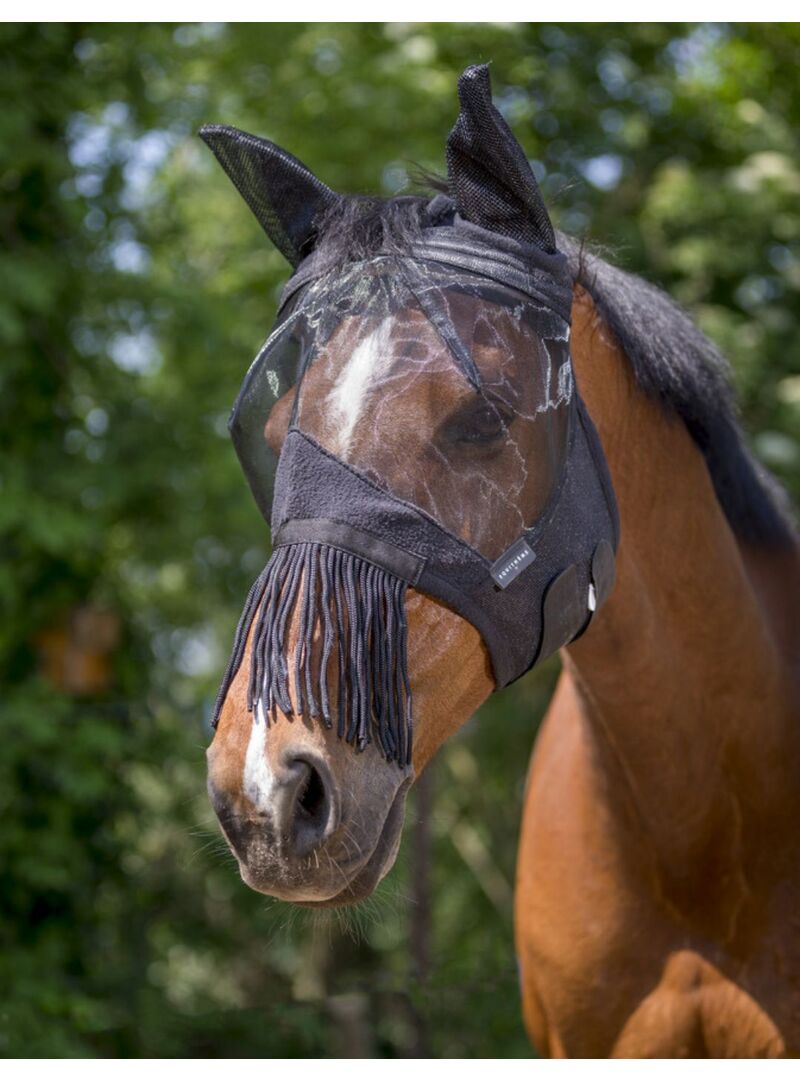 Máscara Antimoscas Equithème "Franges" Negro