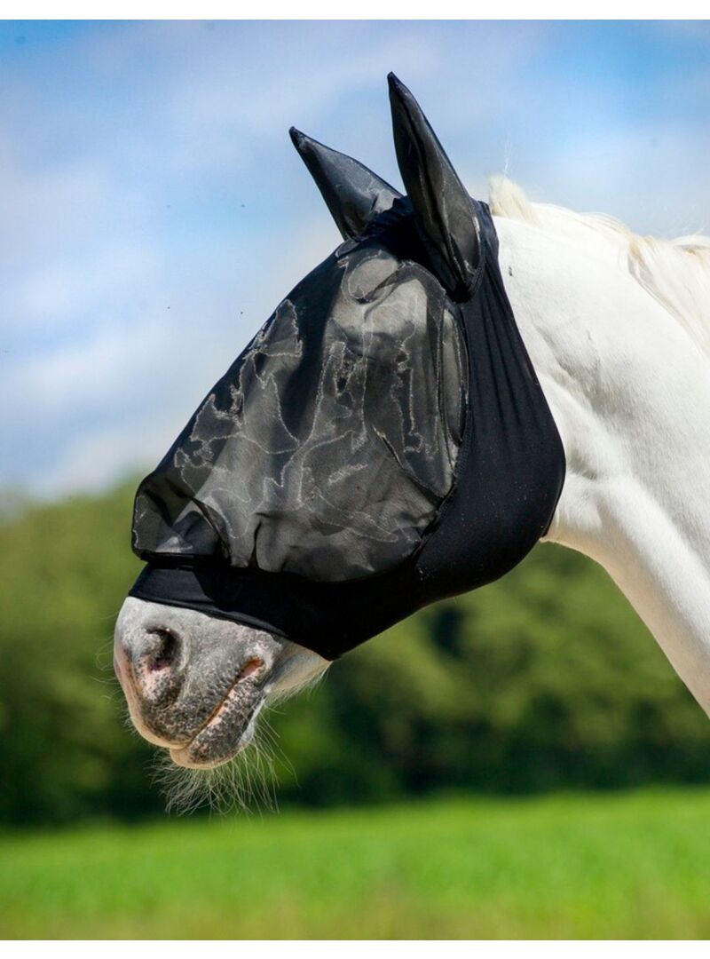 Máscara Antimoscas Equithème "Lycra" Negro
