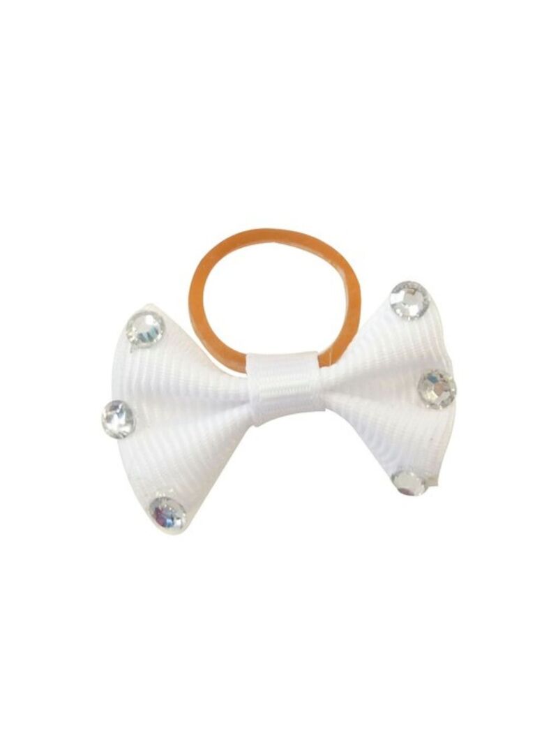 Gomas con lazos Equithème con cristalitos transparentes Celeste