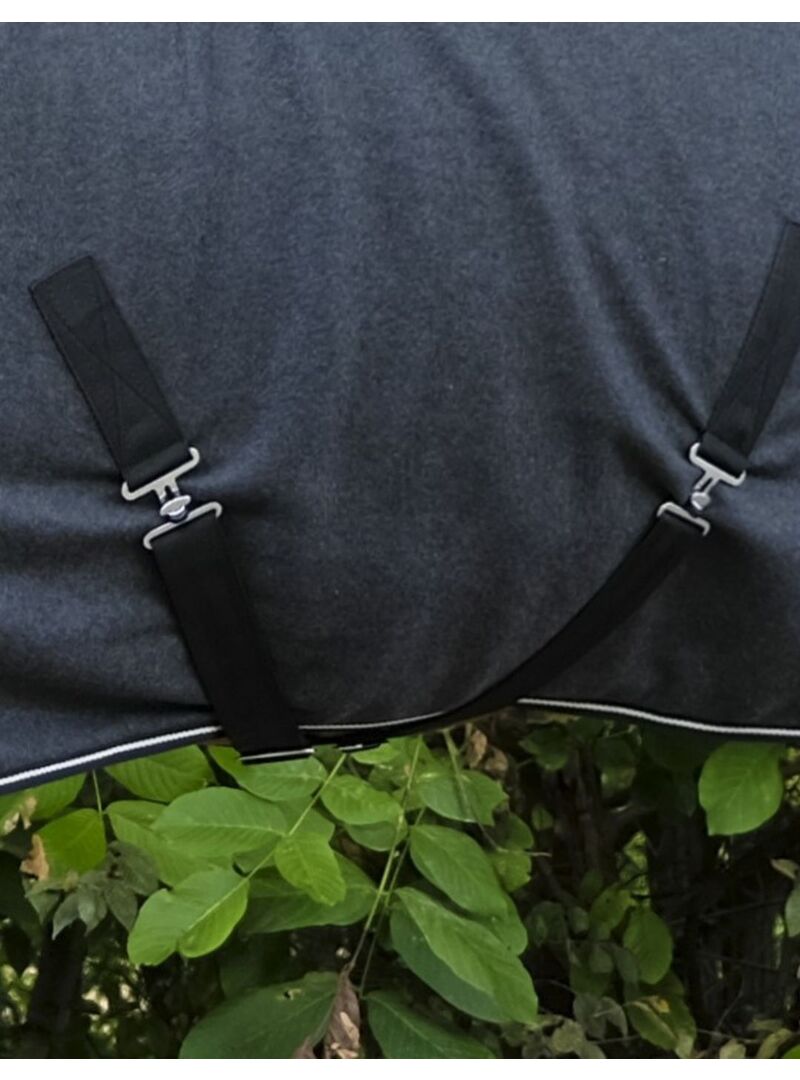 Manta Polar Equithème "Chiné" Gris Moteado