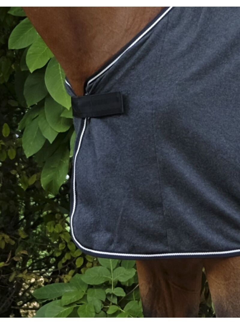 Manta Polar Equithème "Chiné" Gris Moteado