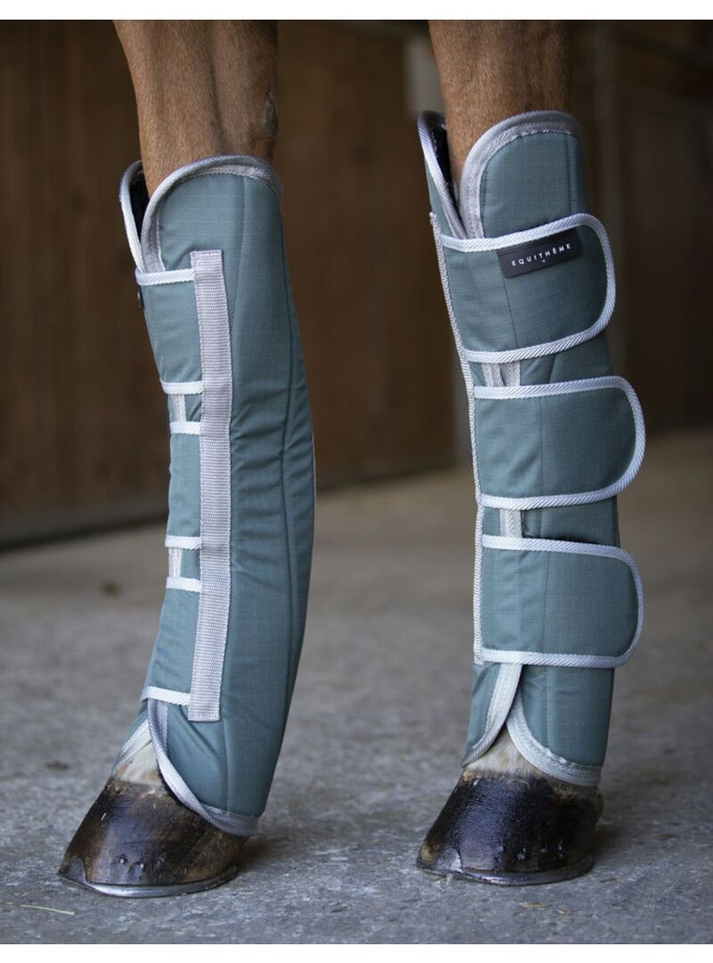 Protectores de transporte Equithème "Tyrex 600D" Verde