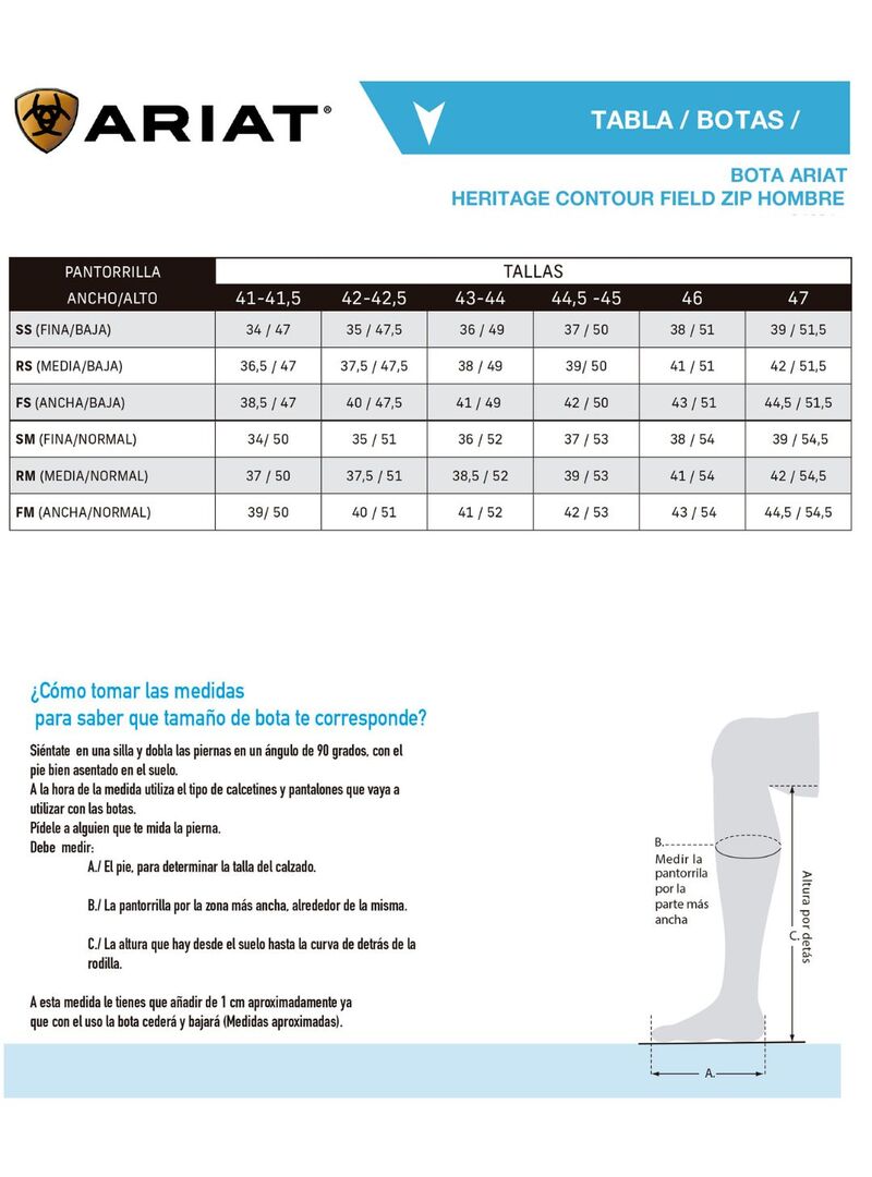 Bota de montar Ariat Heritage Contour Field Zip Hombre (Par) Negro