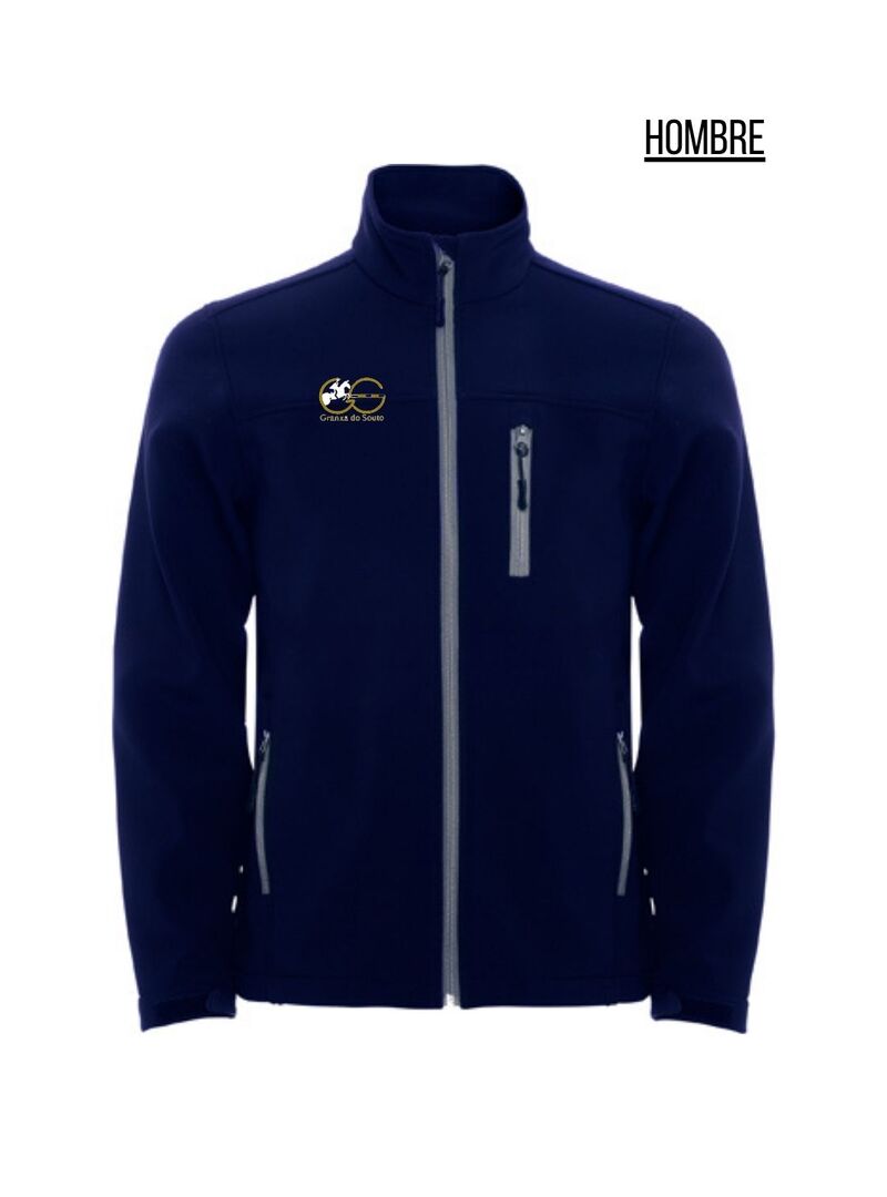 Chaqueta Hombre Softshell sin Capucha Granxa do Souto Marino