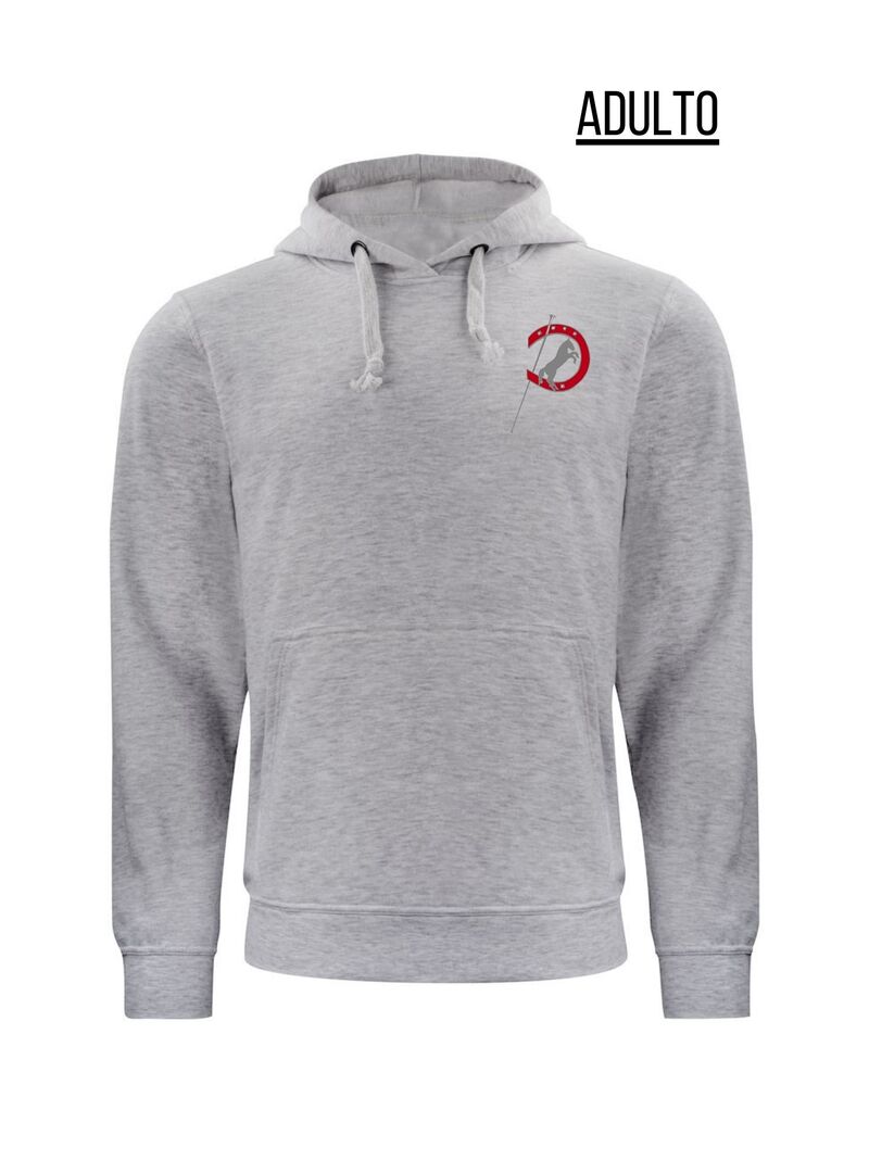 Sudadera Adulto Canguro Centro Ecuestre Pinteño Gris