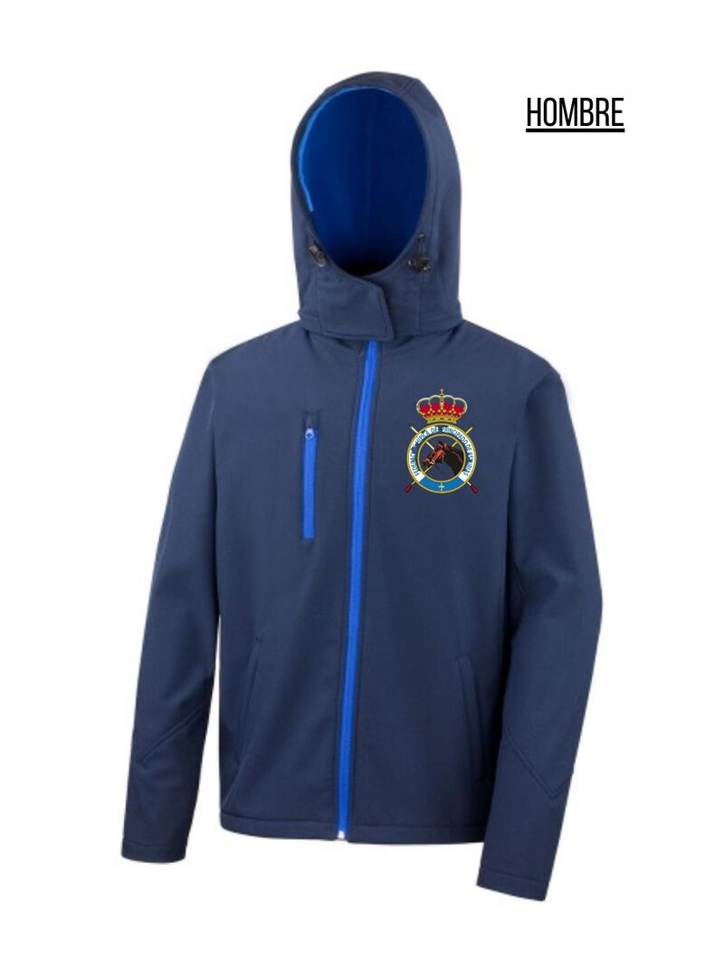 Chaqueta Hombre Softshell con Capucha Federación Hípica Asturiana