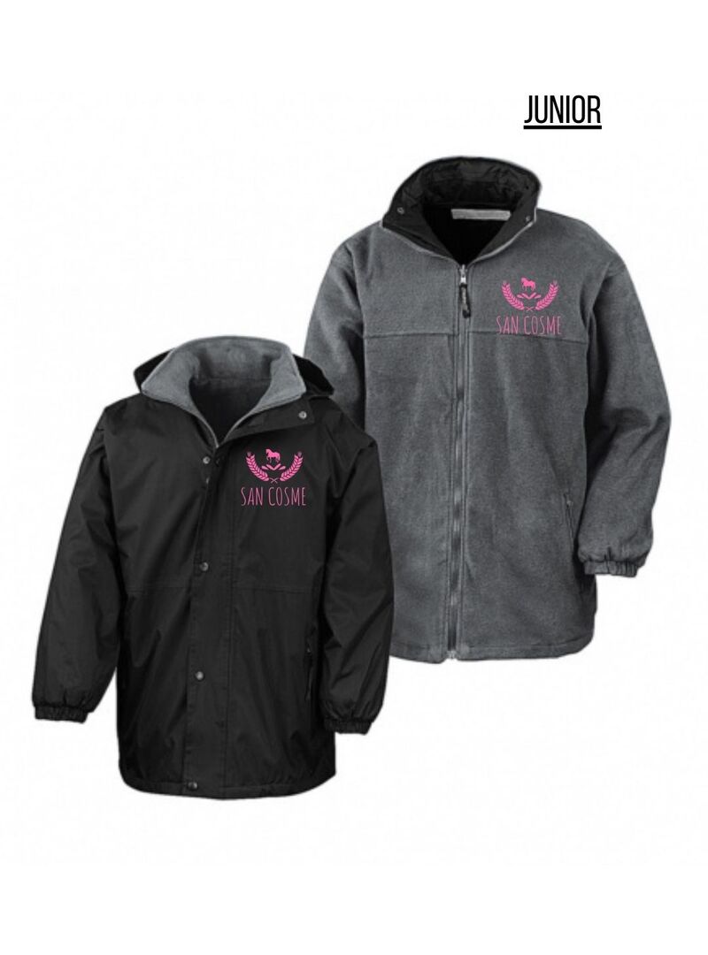 Chaqueta Reversible Junior San Cosme Negro/Gris