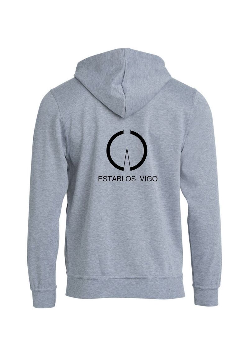 Sudadera con Capucha Junior ESTABLOS VIGO Gris-Logo Negro
