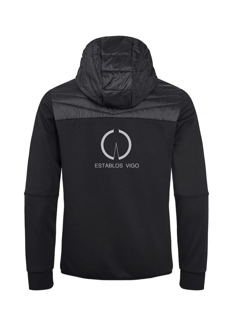 Chaqueta Adulto ESTABLOS VIGO Negro-Logo Blanco