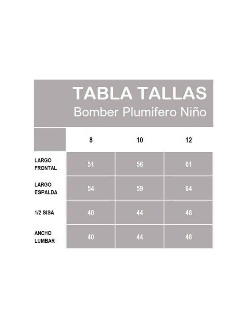 Bomber Plumífero Junior LA MURALLA Marino
