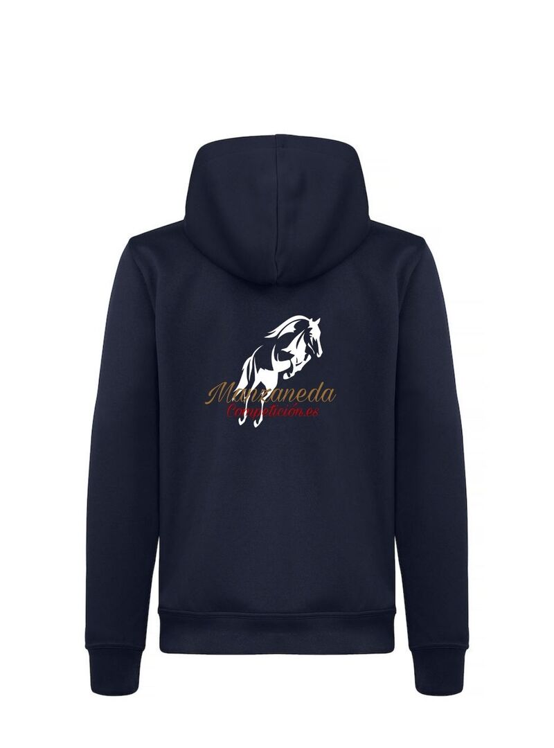 Sudadera Adulto cremallera y capucha MANZANEDA Marino