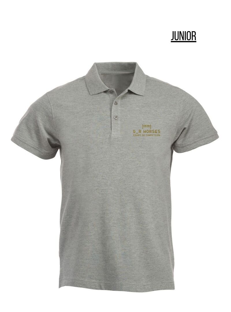 Polo Junior G_RHORSES Gris